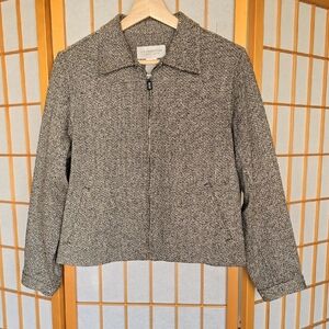 Liz Claiborne Lizsport Petitie Brown Tweed Jacket - Women's Size SP